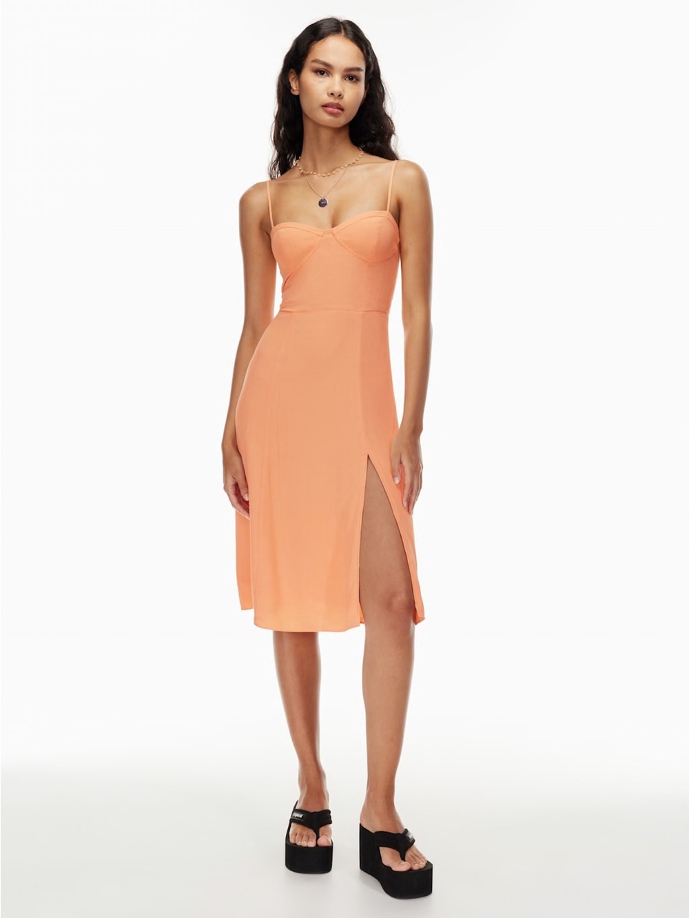 Aritzia Sunday Best Spaghetti Strap Viola Midi Dress